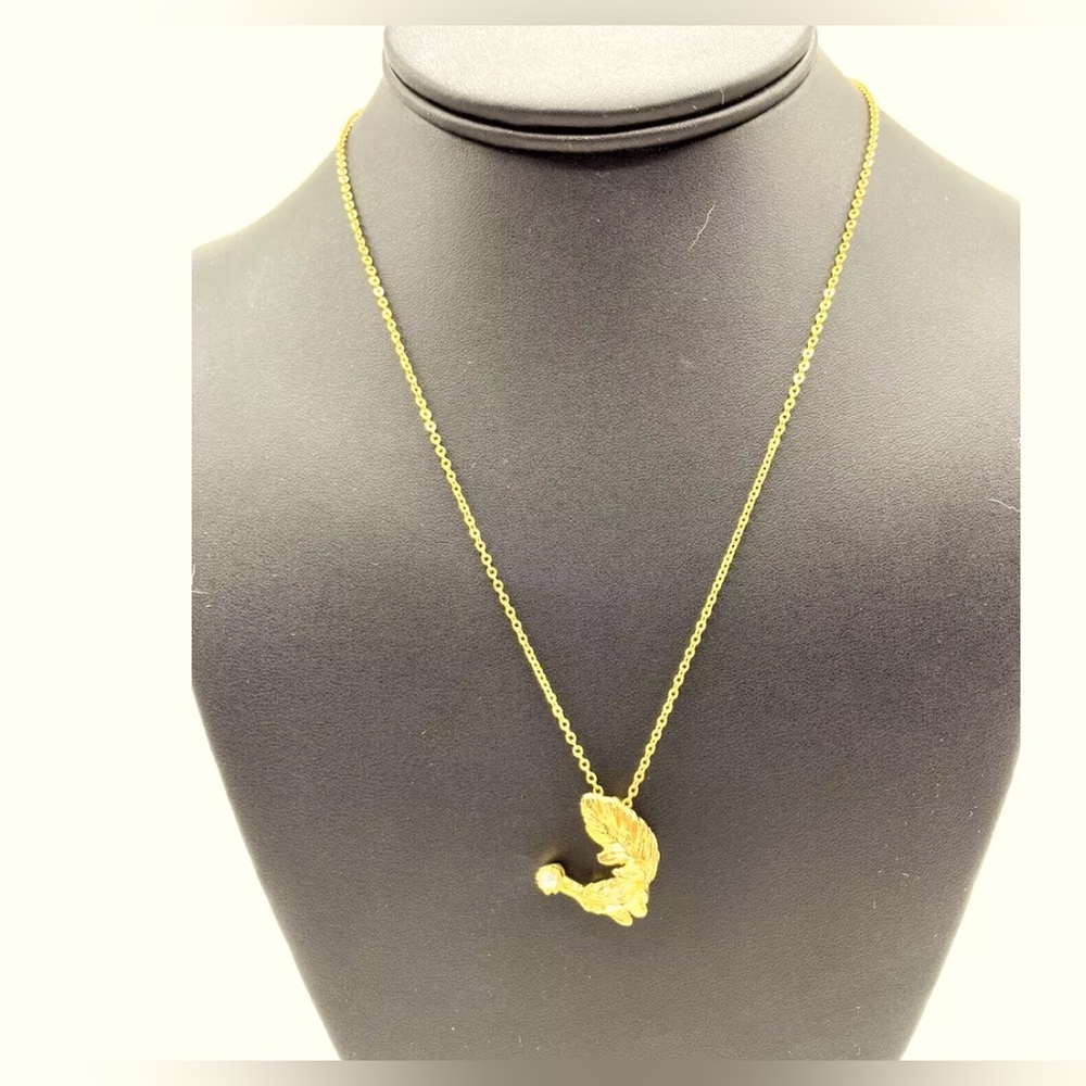 🌸🌼 Necklace Vintage Dainty Gold Tone Twisted
